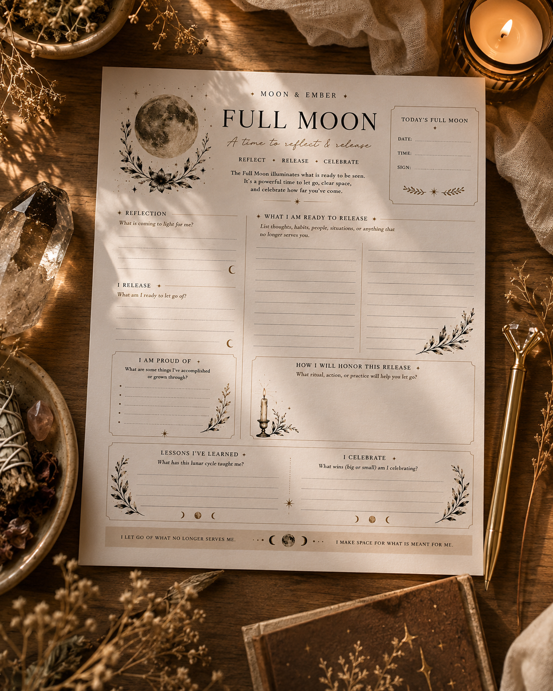 Lunar Living Planner | Printable PDF
