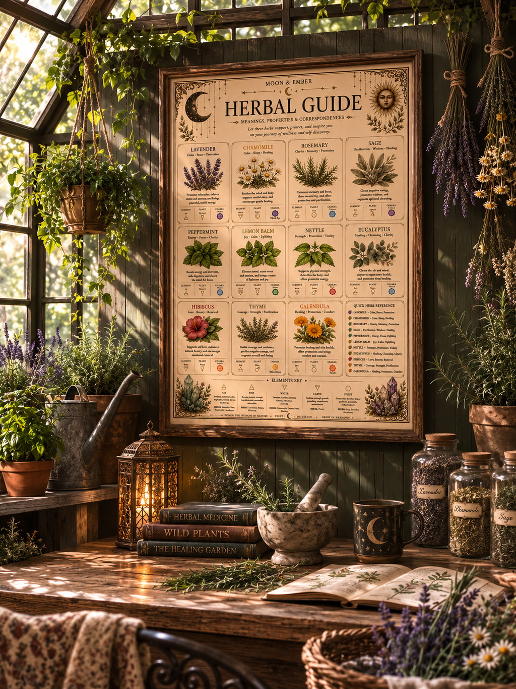 Herbal Reference Poster