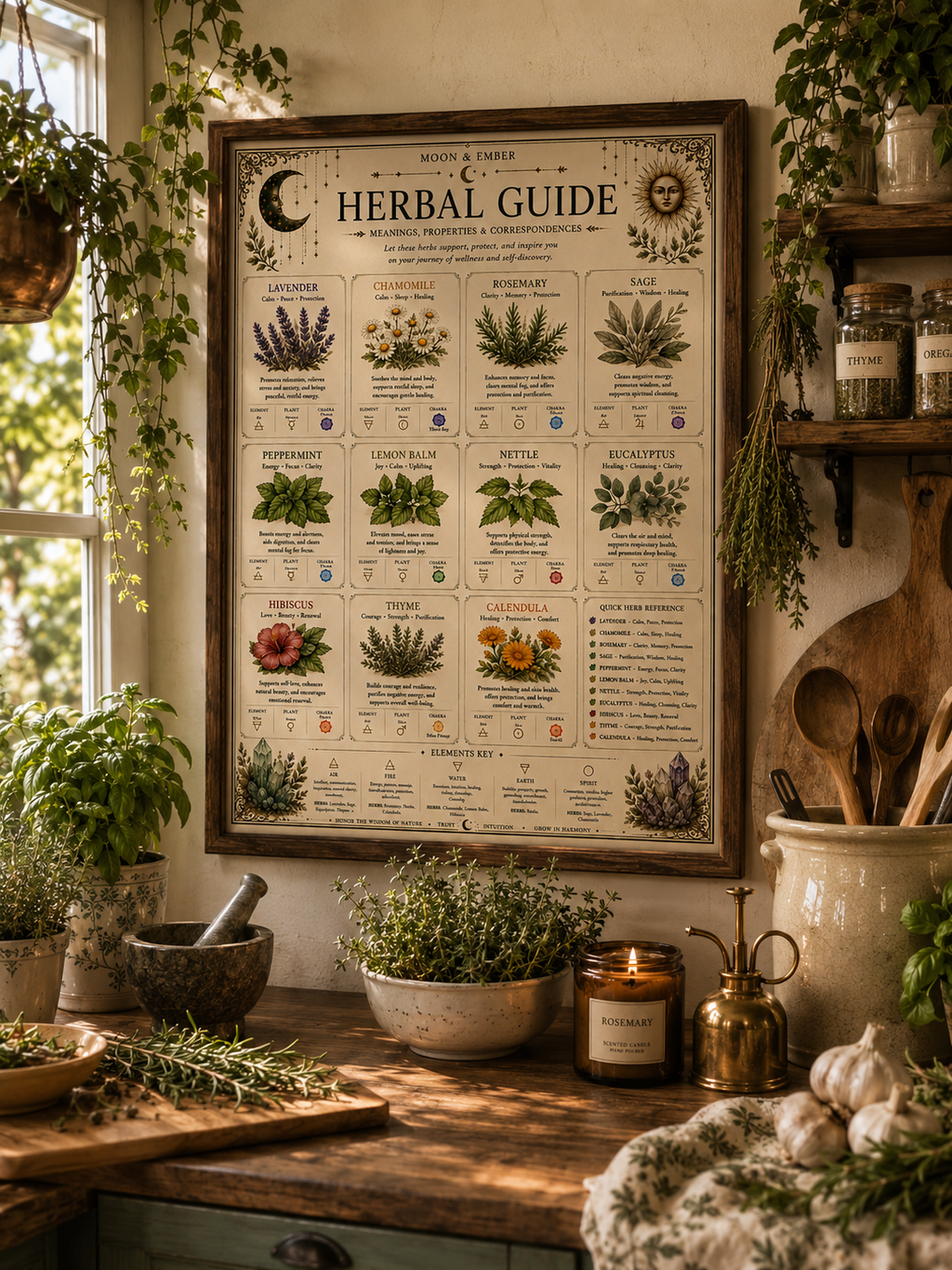 Herbal Reference Poster