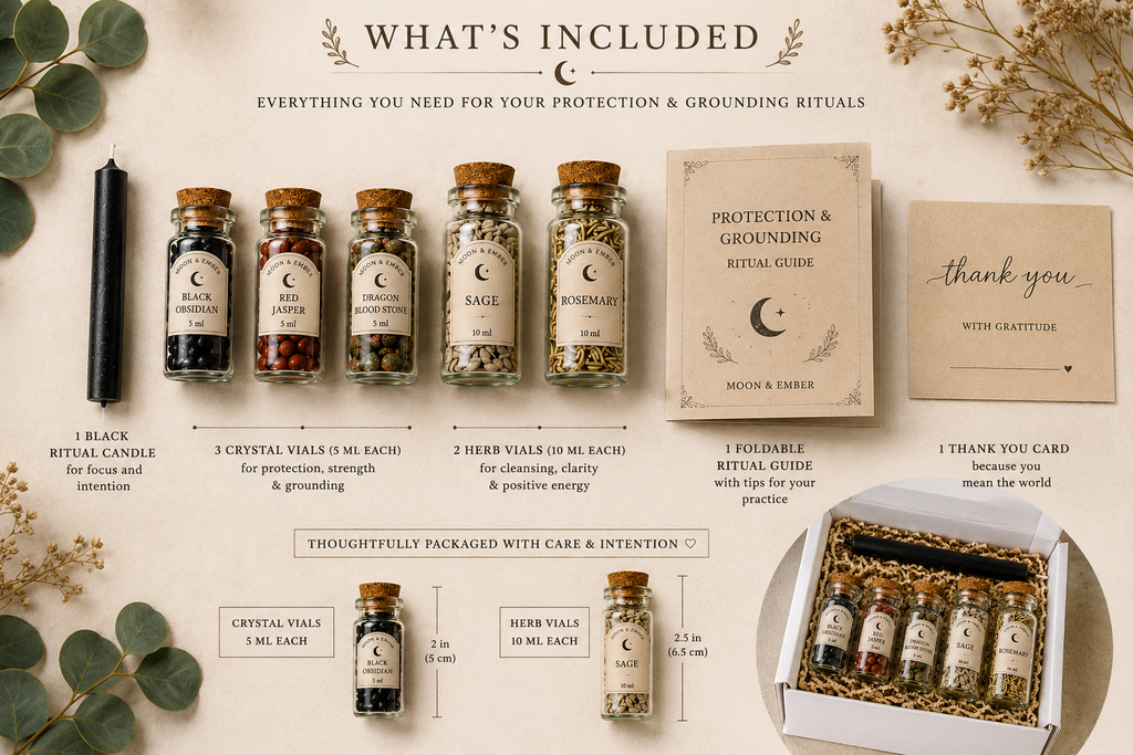 Moon & Ember Protection & Grounding Ritual Collection