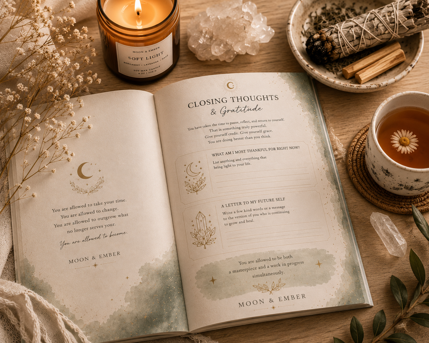 Healing After Trauma Journal | Guided Self-Reflection & Emotional Healing Workbook (Printable PDF)