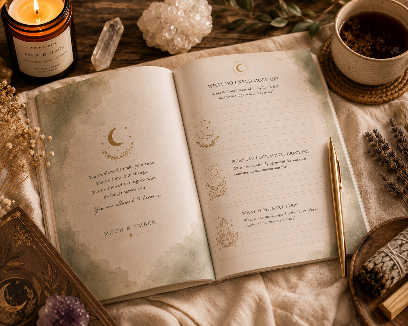 Healing After Trauma Journal | Guided Self-Reflection & Emotional Healing Workbook (Printable PDF)