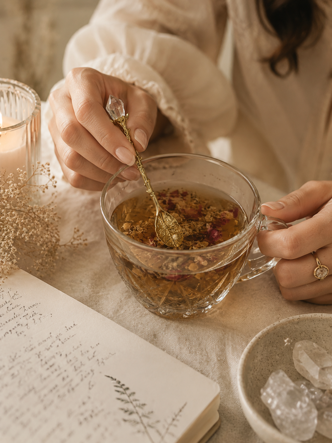 Crystal-Topped Ritual Spoon
